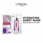 L’Oréal Paris Revitalift Hyaluronic Acid Hydrating Sheet Mask SPF 50+.